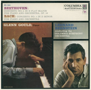 Glenn Gould and Leonard Bernstein - Beethoven: Concerto No.2 in B Flat Major for Piano and Orchestra / Bach: Concerto No.1 in D Minor for Piano and Orchestra (USED LP)