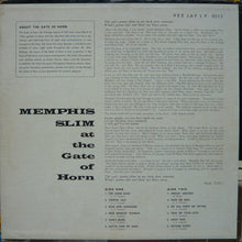 Load image into Gallery viewer, Memphis Slim ‎– Memphis Slim At The Gate Of Horn (LP)
