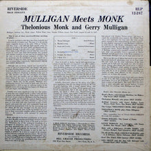 Load image into Gallery viewer, Gerry Mulligan - Mulligan Meets Monk  (LP)
